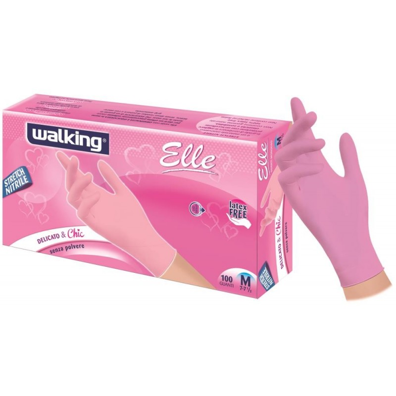 Guanti Monouso gr. 4 Nitrile Elle Pz. 100