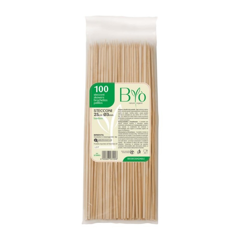 Stecconi Spiedo Bamboo Pz. 100 cm 25