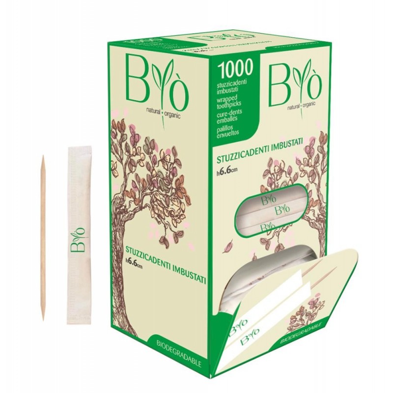 Stuzzicadenti Betulla Imbustati mm.66 Pz. 1000