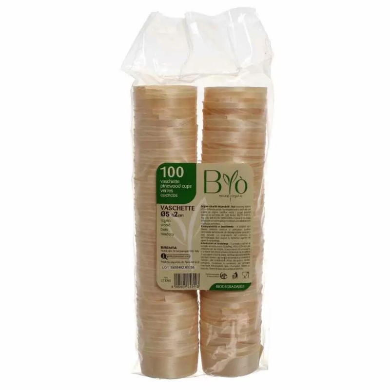 Vaschetta Tonda Legno Bassa cm 5X2H Pz. 100