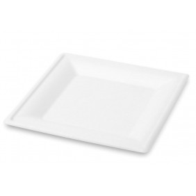 Piatto Quadrato cm. 26 gr.30 in Polpa di Cellulosa Pz. 50