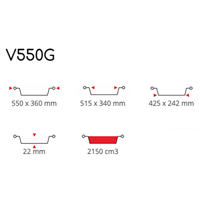 Vassoi in Alluminio V3 V550 Pz. 10