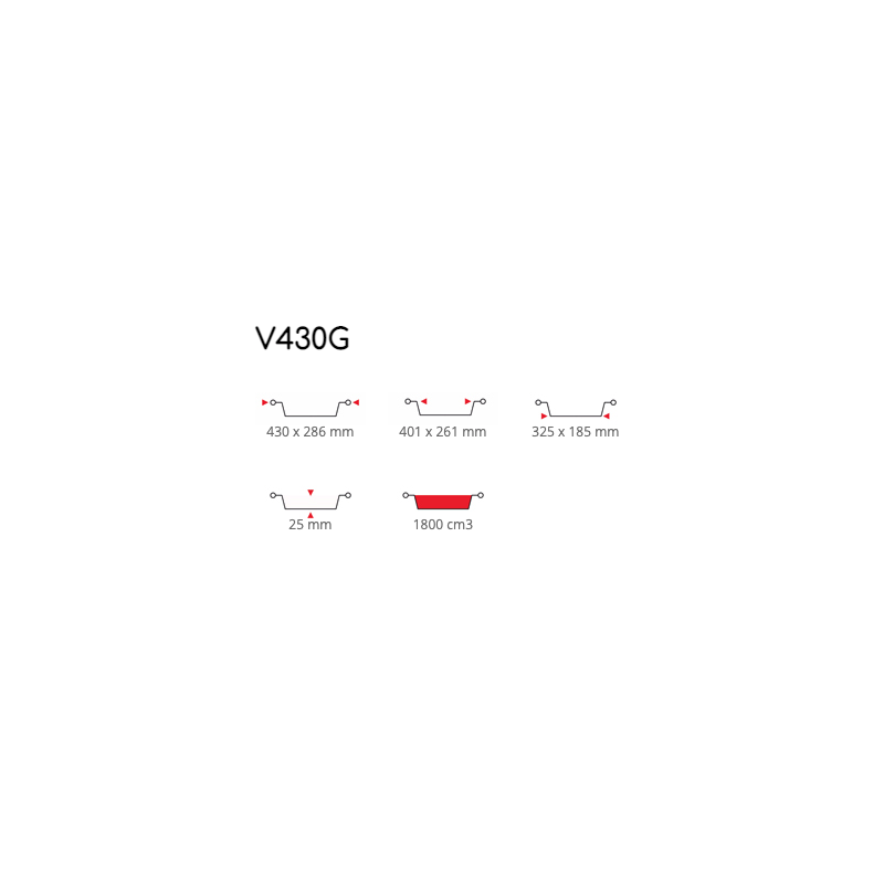Vassoi in Alluminio V430 Pz. 10