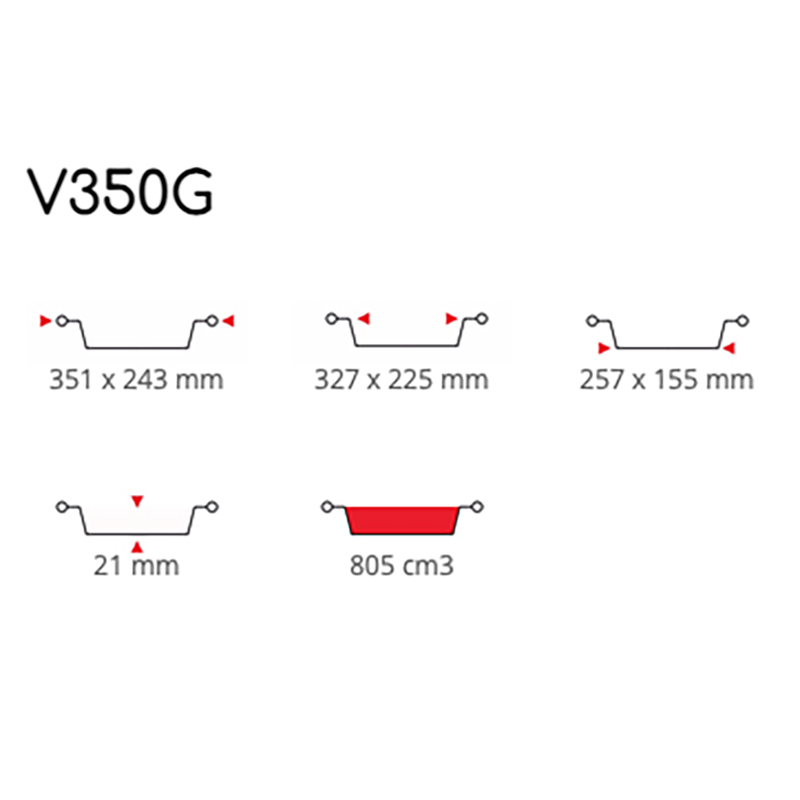 Vassoi in Alluminio V350 Pz. 10