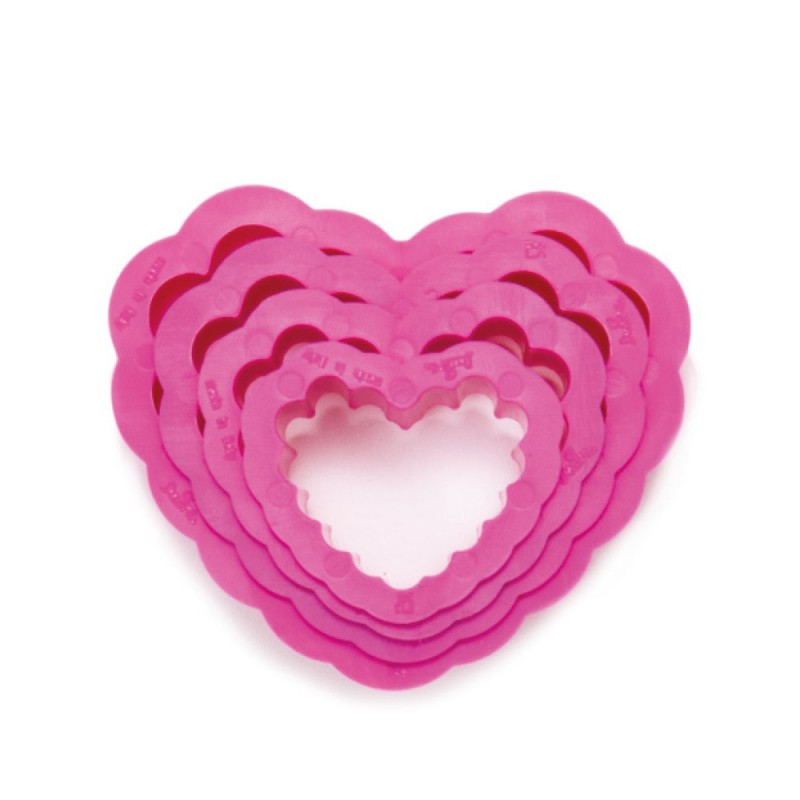 Tagliapasta Cuore Festonato Set 4 Pz. Decora