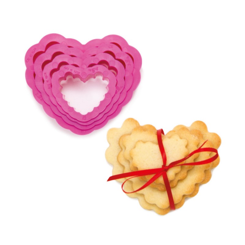 Tagliapasta Cuore Festonato Set 4 Pz. Decora