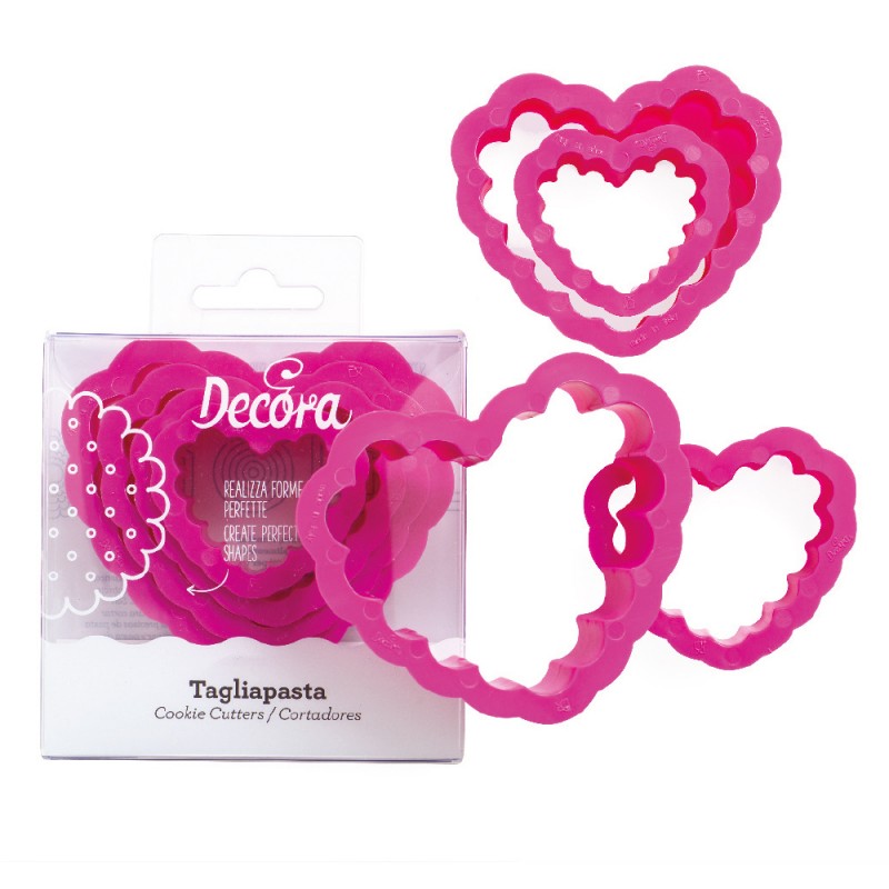 Tagliapasta Cuore Festonato Set 4 Pz. Decora