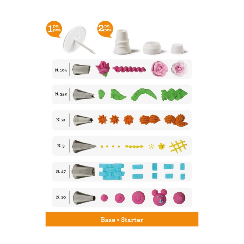 Decora Set Decorazione al Cornetto Base Pz. 9
