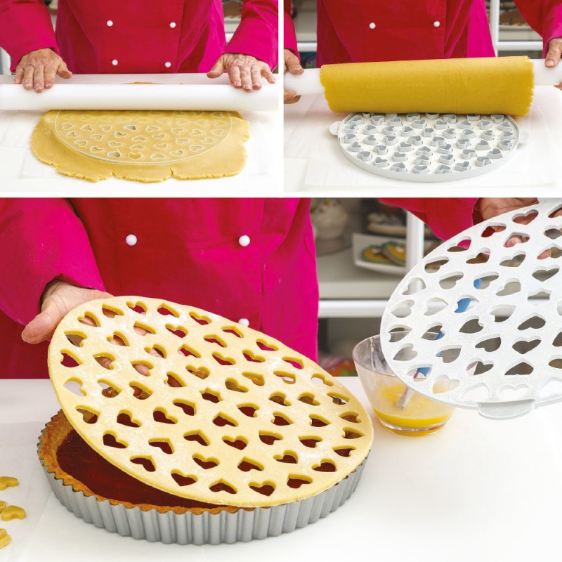 Decora Griglia Tagliapasta Crostate Cuori cm. 30