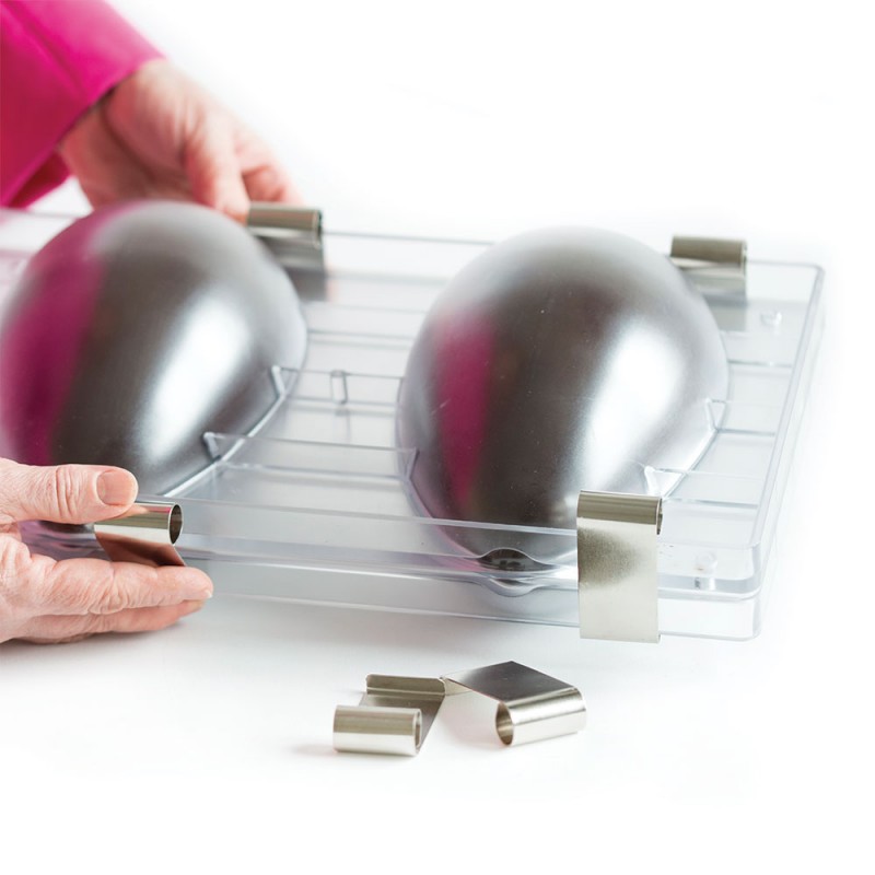 Decora Molla Cromata per Stampo Uova 4 Pezzi