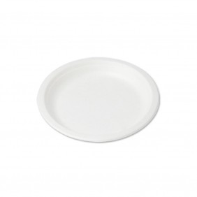Piatto Tondo Piano cm. 18 gr. 10 in Polpa di Cellulosa Pz. 50