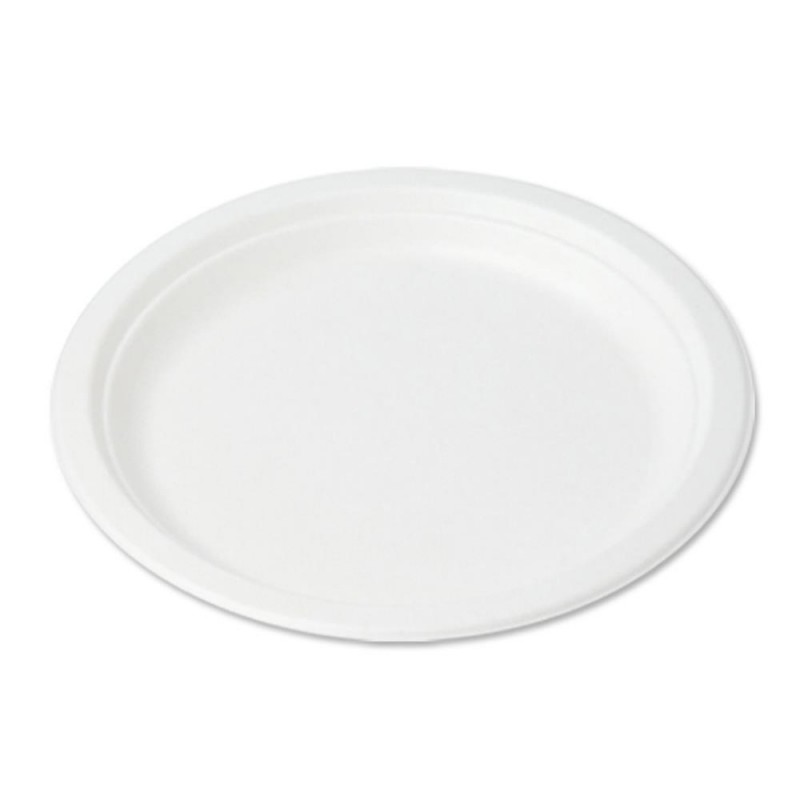 Piatto Tondo piano cm. 26 gr.18 in Polpa di Cellulosa Pz. 50