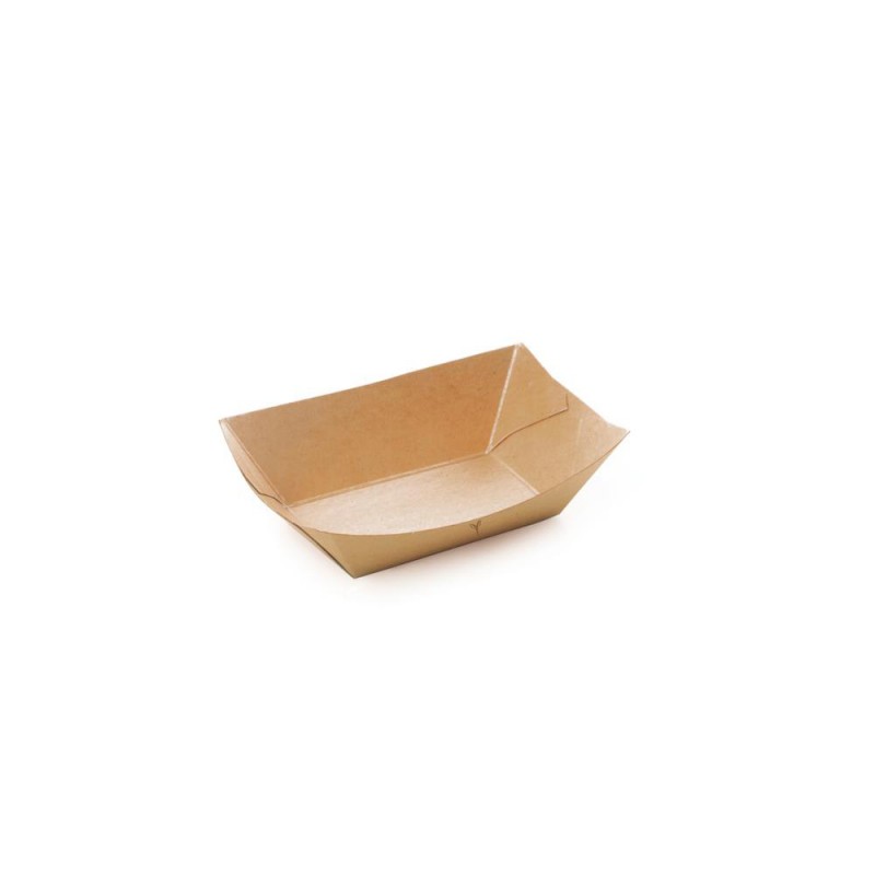 Vaschette Barchette Kraft-PLA cm.10X7h3 ml.100 Pezzi 50 ( 580501 )