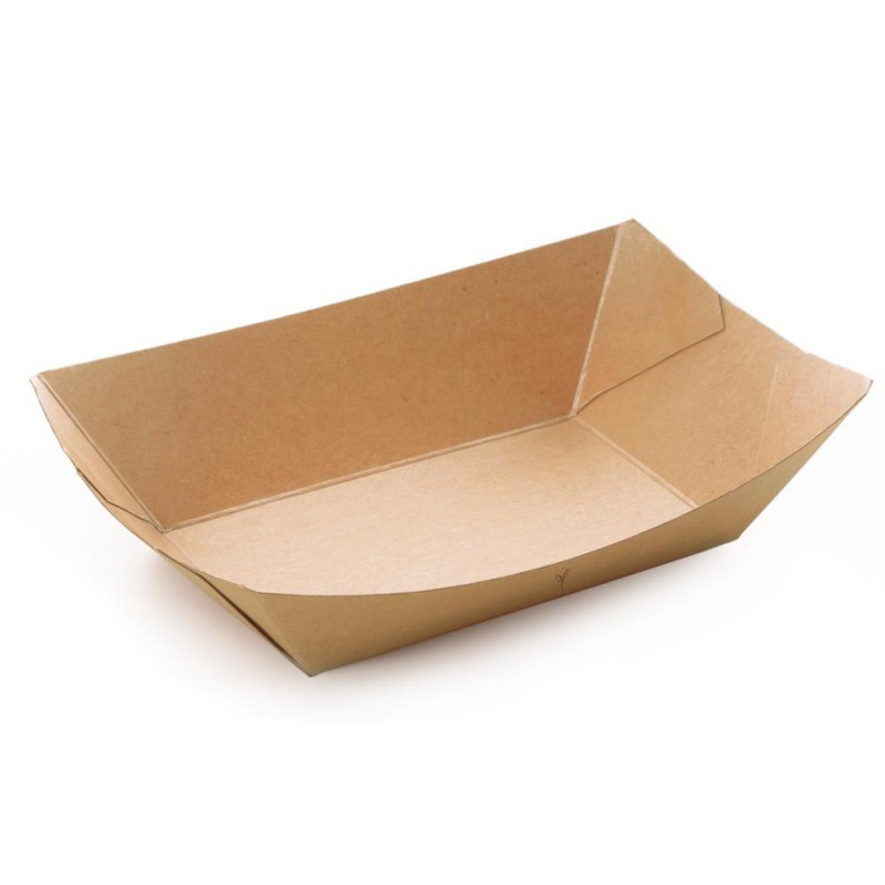 Vaschette Barchette Kraft-PLA cm.22X14h6 ml 1200 Pezzi 50 ( 580505 )