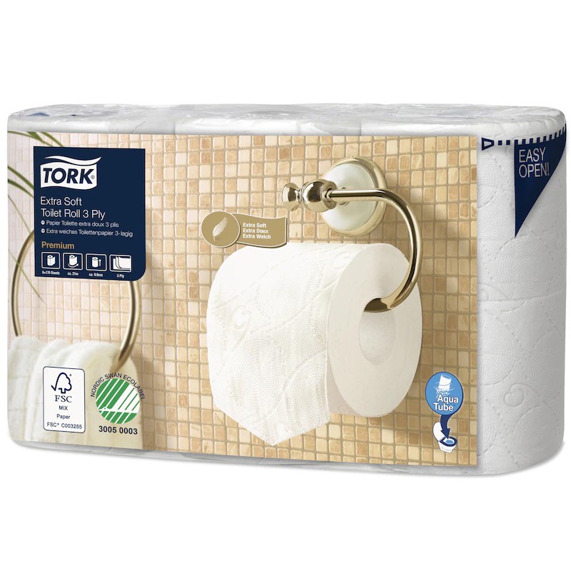 Tork Rotolo carta igienica tradizionale Extra Soft Premium, 3 veli