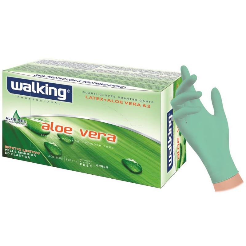 Guanti Lattice Verde gr. 6,3 Aloe Vera Pz. 100