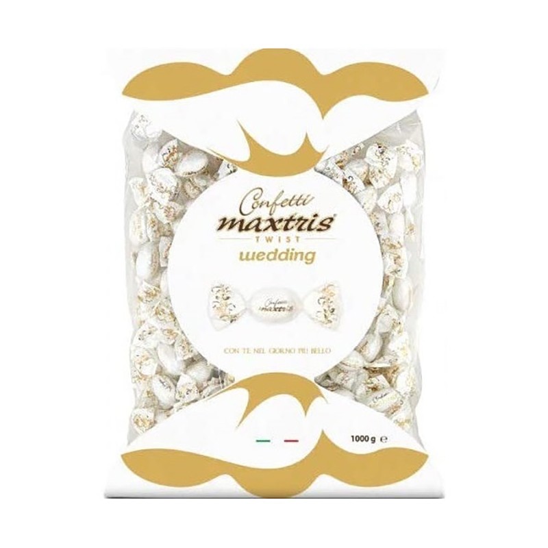 Confetti Maxtris - Twist Bianco kg.1 Incartati Singolarmente