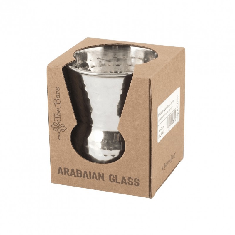 Bicchiere Arabico Martellato in Acciaio Inox 18/10