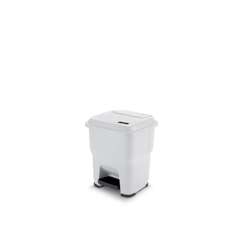 Pattumiera a pedale Hera - Lt. 35 Bianco