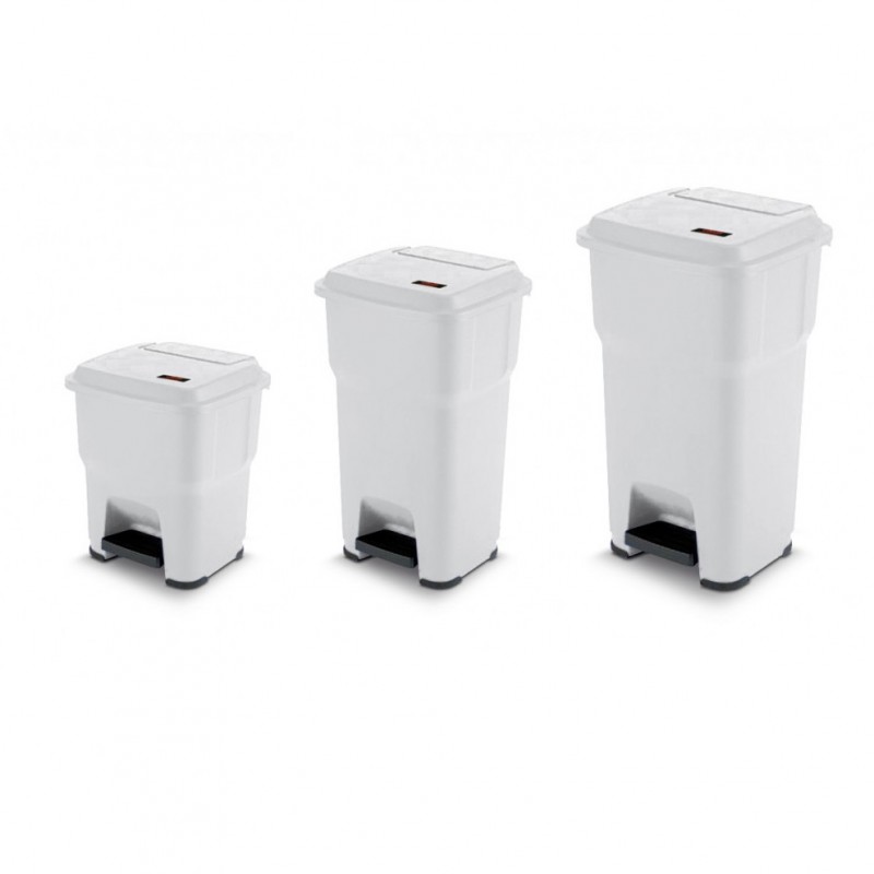 Pattumiera a pedale Hera - Lt. 35/60/85 Bianco