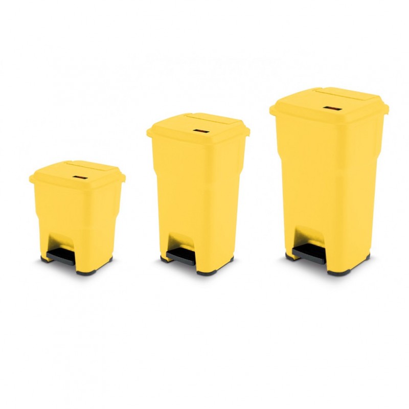 Pattumiera a pedale Hera - Lt. 35/60/85 Giallo