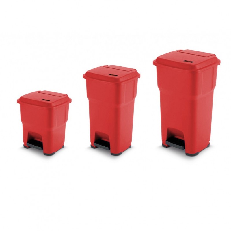 Pattumiera a pedale Hera - Lt. 35/60/85 Rosso