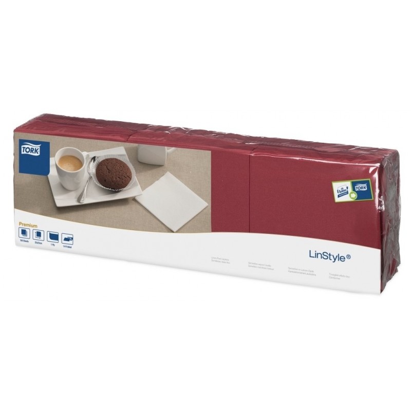 Tork LinStyle Tovagliolo Cocktail Bordeaux cm. 23X23 da 150 Fogli