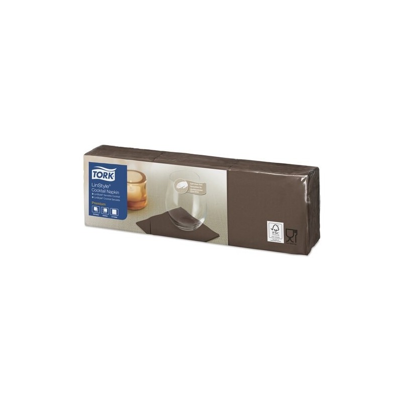 Tork LinStyle Tovagliolo Cocktail Cacao cm. 23X23 da 150 Fogli
