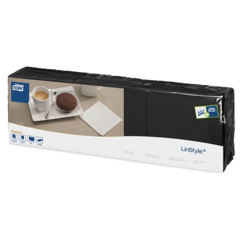 Tork LinStyle Tovagliolo Cocktail Nero cm. 23X23 da 150 Fogli