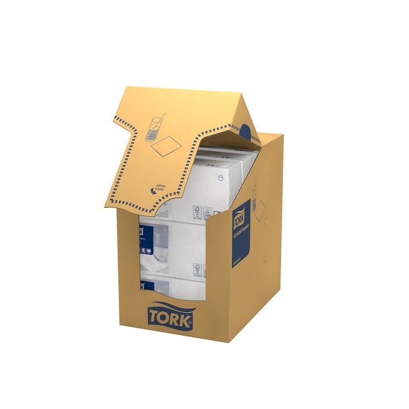 Tork Tovagliolo Cocktail 2 Veli cm. 24x24 da 200 Fogli - Bianco