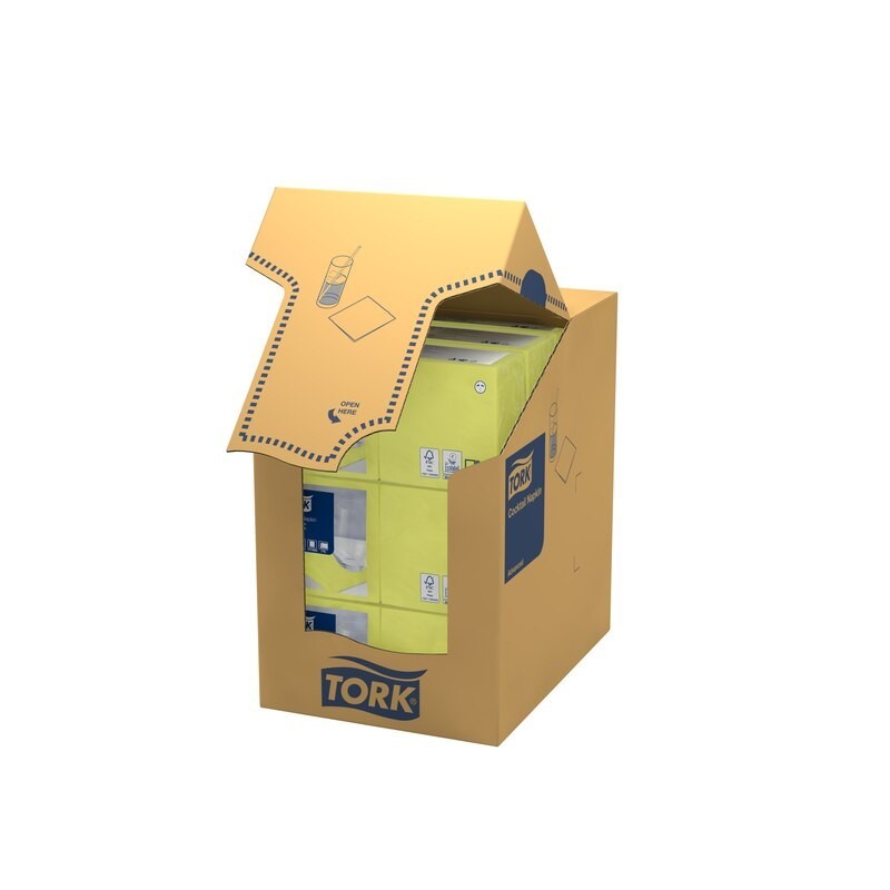Tork Tovagliolo Cocktail 2 Veli cm. 24x24 da 200 Fogli - Lime
