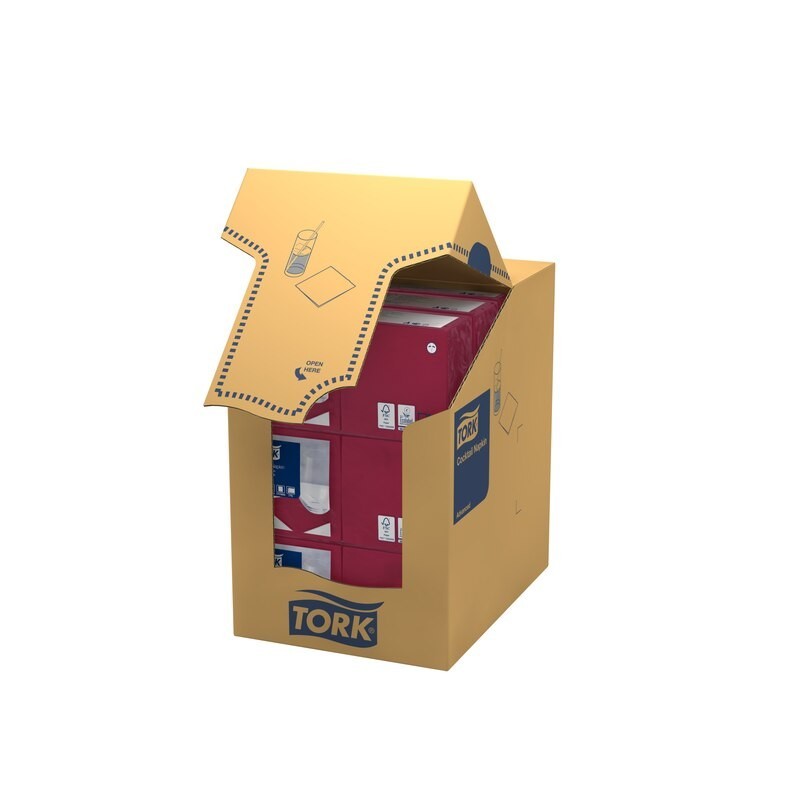 Tork Tovagliolo Cocktail 2 Veli cm. 24x24 da 200 Fogli - Bordeaux