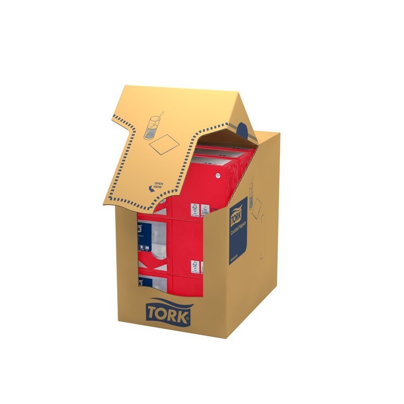 Tork Tovagliolo Cocktail 2 Veli cm. 24x24 da 200 Fogli - Rosso