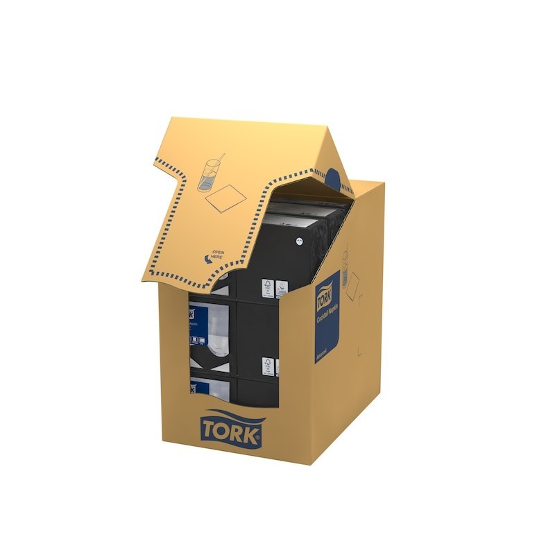 Tork Tovagliolo Cocktail 2 Veli cm. 24x24 da 200 Fogli - Nero