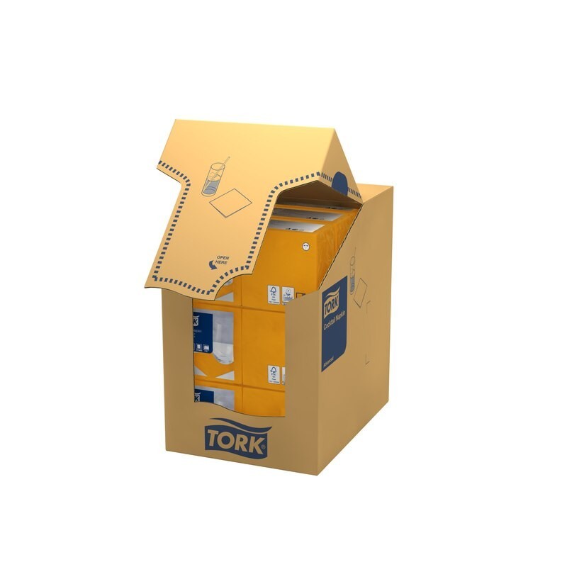 Tork Tovagliolo Cocktail 2 Veli cm. 24x24 da 200 Fogli - Arancio