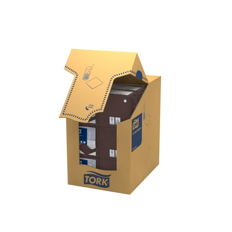 Tork Tovagliolo Cocktail 2 Veli cm. 24x24 da 200 Fogli - Marrone