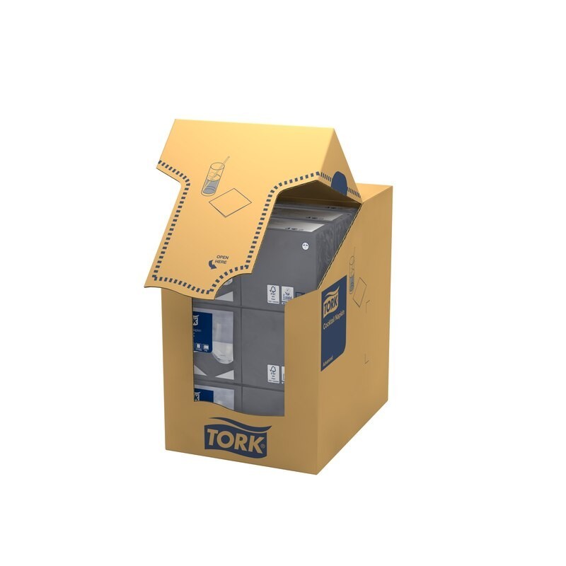 Tork Tovagliolo Cocktail 2 Veli cm. 24x24 da 200 Fogli - Grigi Antracite