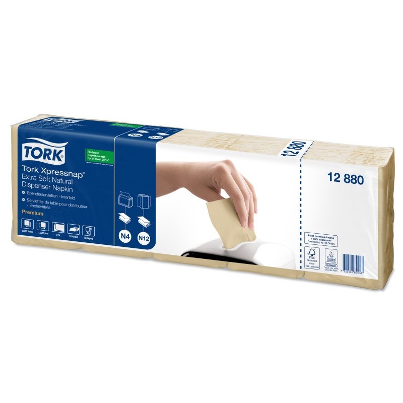 Tork Xpressnap Tovagliolo ExtraSoft 5 cf. da 200 Fogli Natural