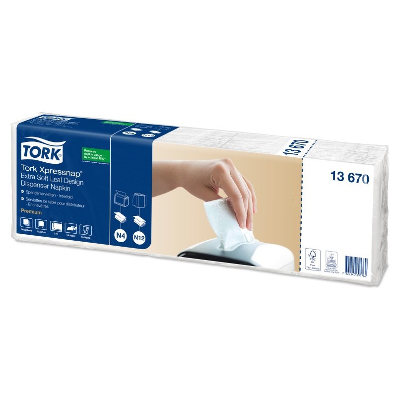 Tork Xpressnap Tovagliolo ExtraSoft 5 cf. da 200 Fogli Bianco