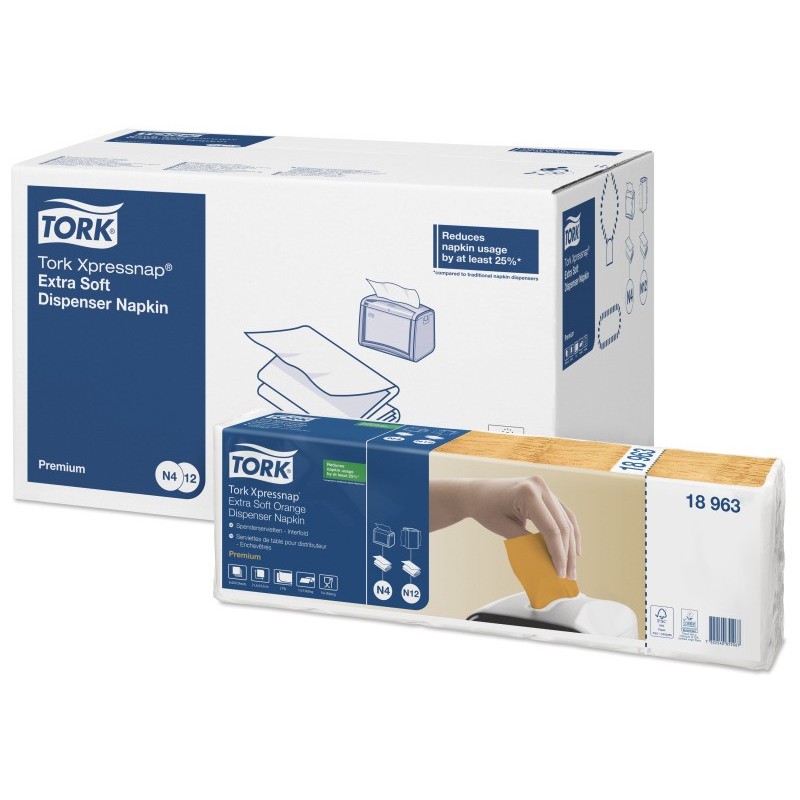 Tork Xpressnap Tovagliolo ExtraSoft 5 cf. da 200 Fogli Arancio