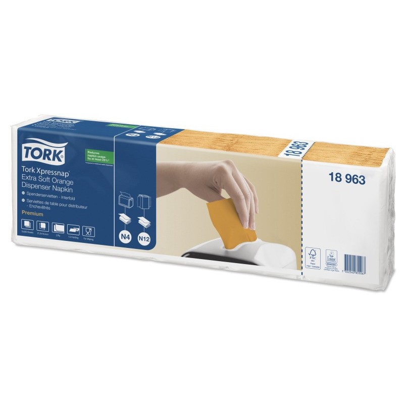 Tork Xpressnap Tovagliolo ExtraSoft 5 cf. da 200 Fogli Arancio