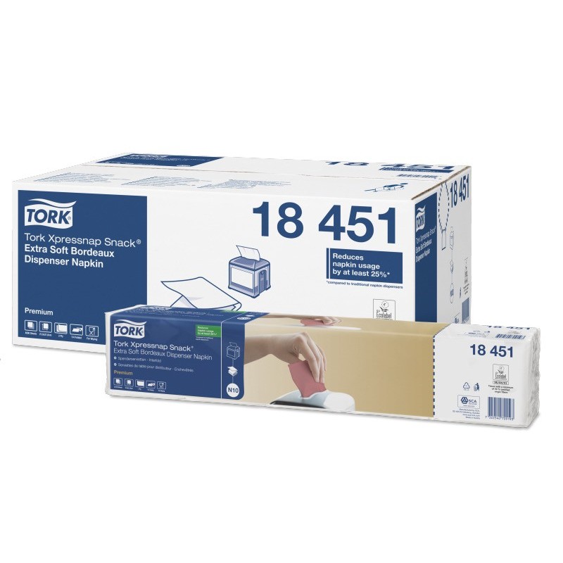 Tork Xpressnap Tovagliolo ExtraSoft 5 cf. da 200 Fogli Bordeaux