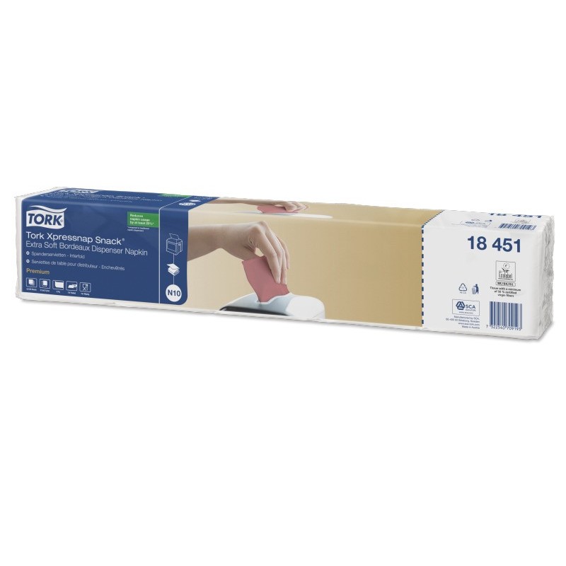 Tork Xpressnap Tovagliolo ExtraSoft 5 cf. da 200 Fogli Bordeaux