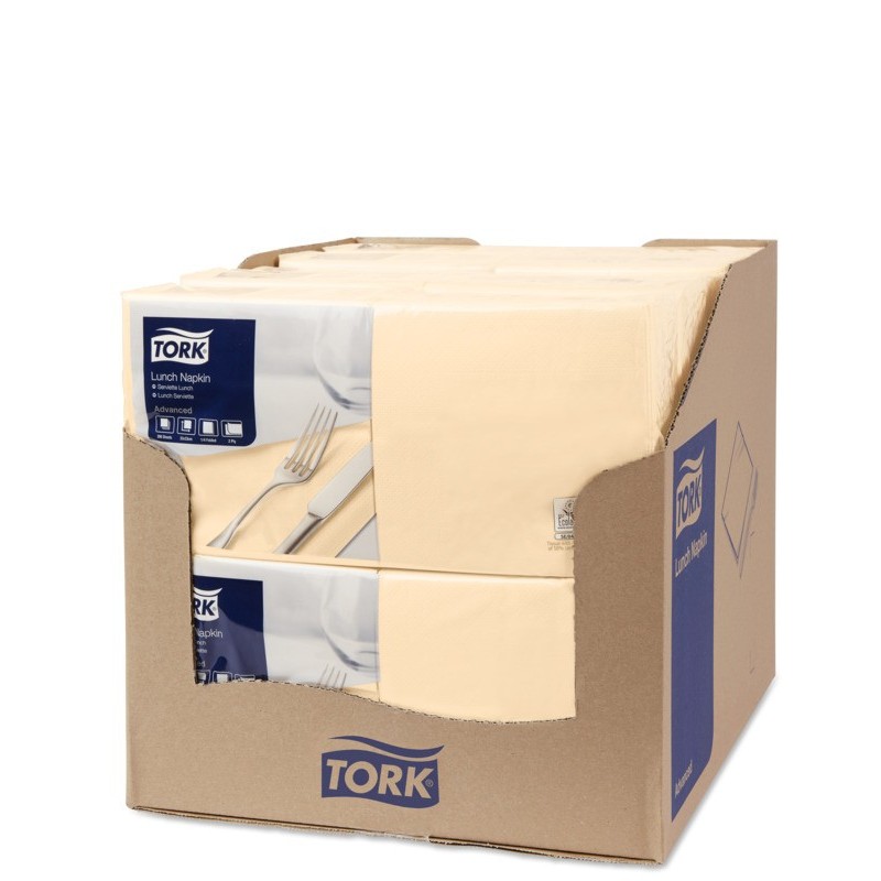 Tovagliolo Tork Lunch 2 Veli cm. 33x33 da 200 Fogli Sabbia