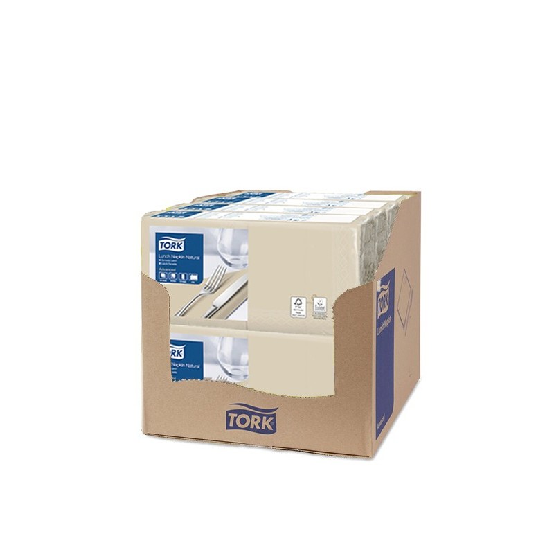 Tovagliolo Tork Lunch 2 Veli cm. 33x33 da 200 Fogli Natural