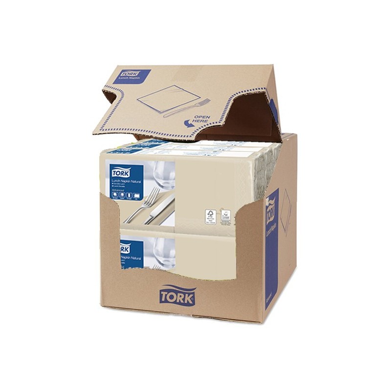 Tovagliolo Tork Lunch 2 Veli cm. 33x33 da 200 Fogli Natural