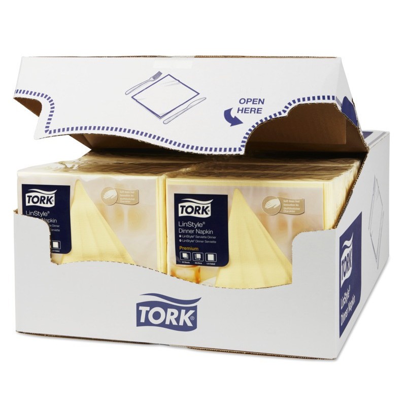 Tork Premium LinStyle Tovagliolo Dinner cm. 39x39 da 50 Fogli Champagne