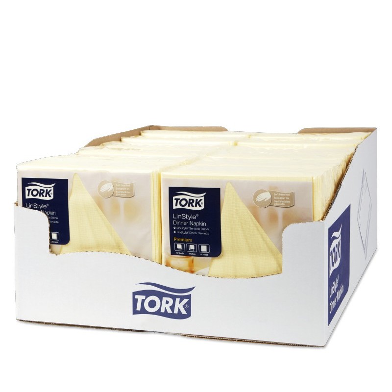 Tork Premium LinStyle Tovagliolo Dinner cm. 39x39 da 50 Fogli Champagne