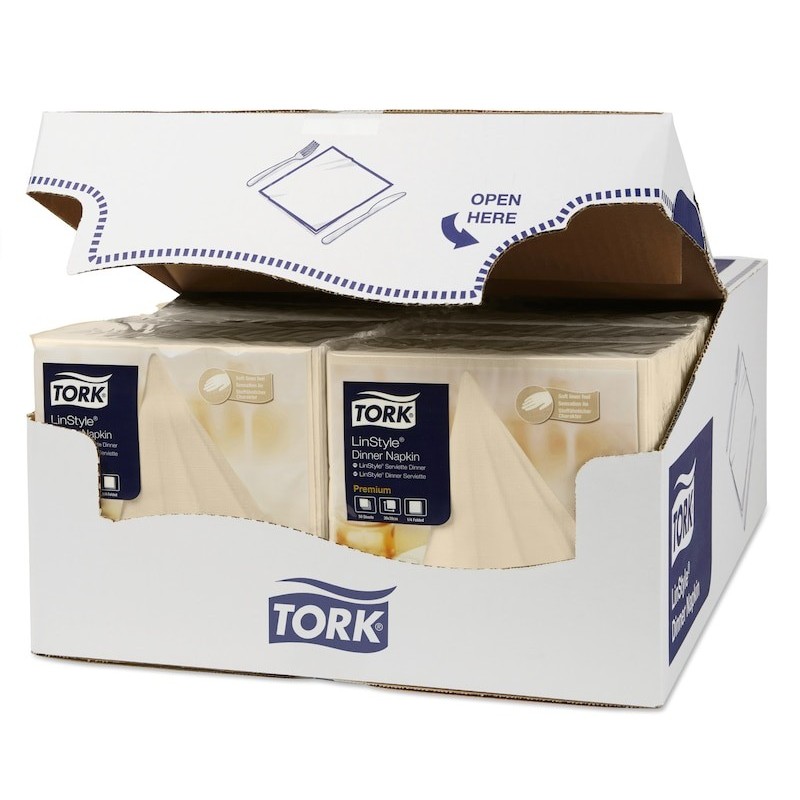 Tork Premium LinStyle Tovagliolo Dinner cm. 39x39 da 50 Fogli Crema