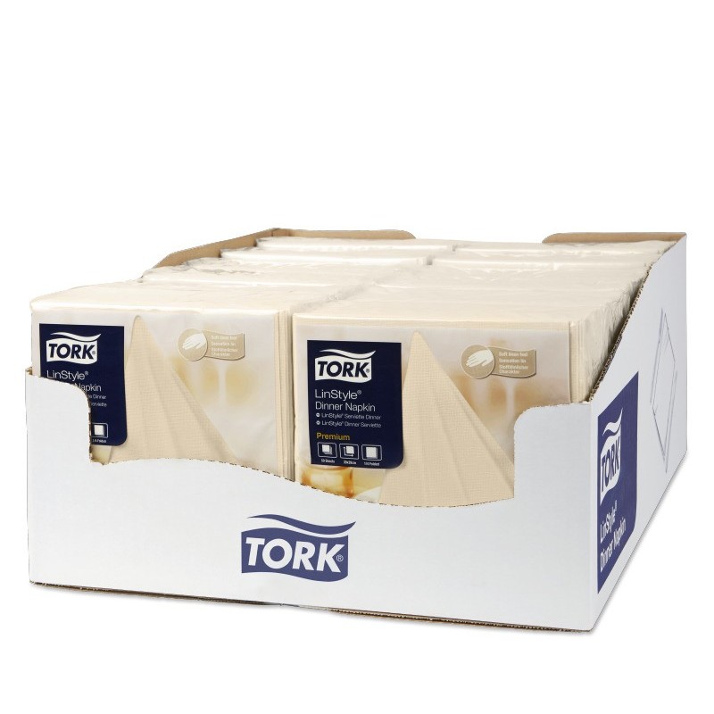 Tork Premium LinStyle Tovagliolo Dinner cm. 39x39 da 50 Fogli Crema